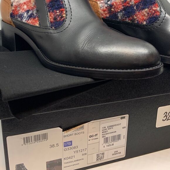 CHANEL 2017 Tweed Pattern Ankle Boots |38.5 EU| - Picture 7 of 12